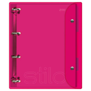 Caderno Argolado Rosa Cristal Neon 200 Folhas Stilo