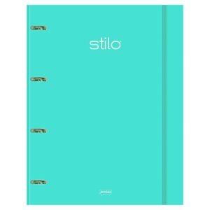 Caderno Argolado Stilo Verde Água Com 80 Folhas Fichário Argolado