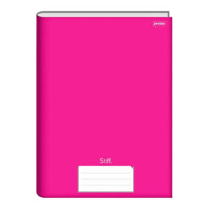 Caderno Brochura 80 Fls Pautado Capa Dura Stiff Cor:pink