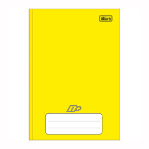 Caderno brochura capa dura 1 4 96 folhas D mais Amarelo Tilibra