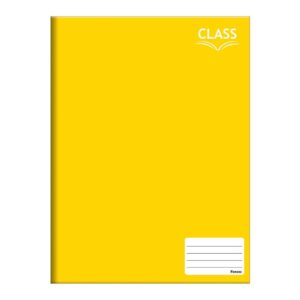 Caderno Brochurão Grande 20×27,5cm 80 Folhas Class Amarelo Foroni