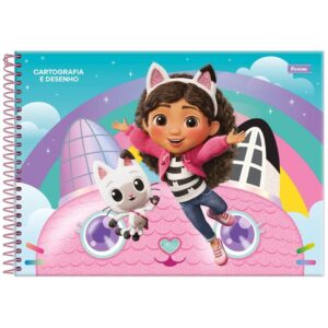 Caderno Cartografia e Desenho Grande 20×27,5cm Espiral 80 Folhas A