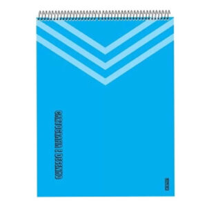 Caderno Cartografia Espiral 60 Folhas Kbom Azul 10363 Unitário