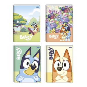 Caderno Costurado Jandaia Universitário Capa Dura Bluey 80 Folhas