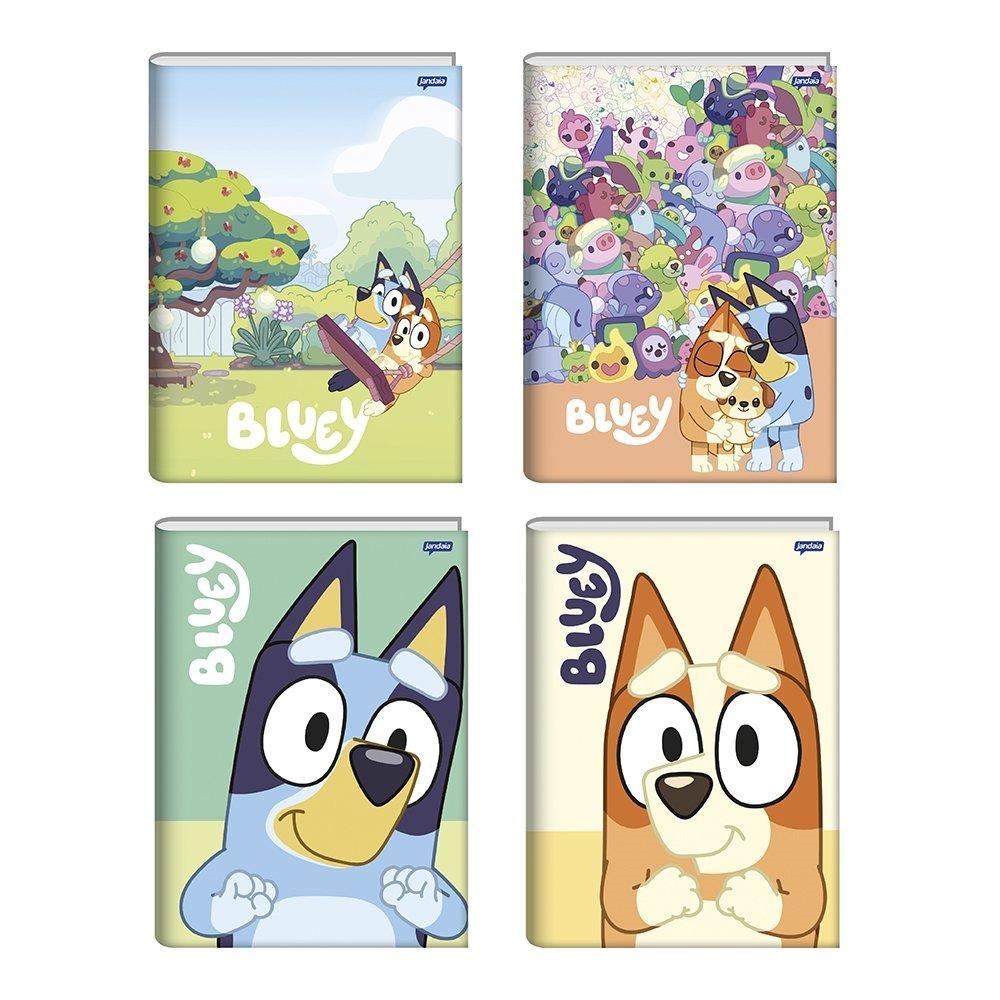 Caderno Costurado Jandaia Universitário Capa Dura Bluey 80 Folhas