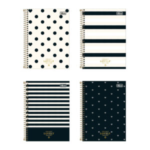 Caderno espiral capa dura 1 4 80 folhas West Village Tilibra