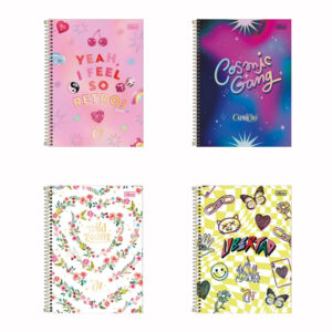 Caderno espiral capa dura universitário 10×1 160 folhas Capricho