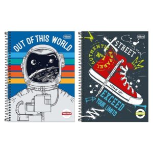 Caderno Espiral Tilibra Universitário Capa Dura Pepper Masculino 20