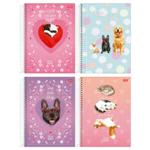 Caderno Universitário Capa Dura 1 Matéria 80 Folhas Pet Holic Jandaia