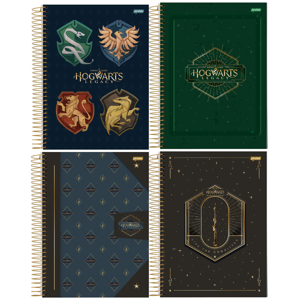 Caderno Universitário Capa Dura 10 Matérias 160 Folhas Hogwarts
