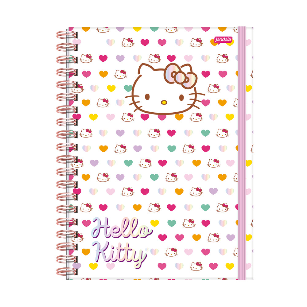 Caderno Universitário Neo Hello Kitty 80 Folhas Com Inteligencia