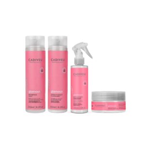 Cadiveu Kit Glaour Shampoo Condicionador Máscara e Fluído