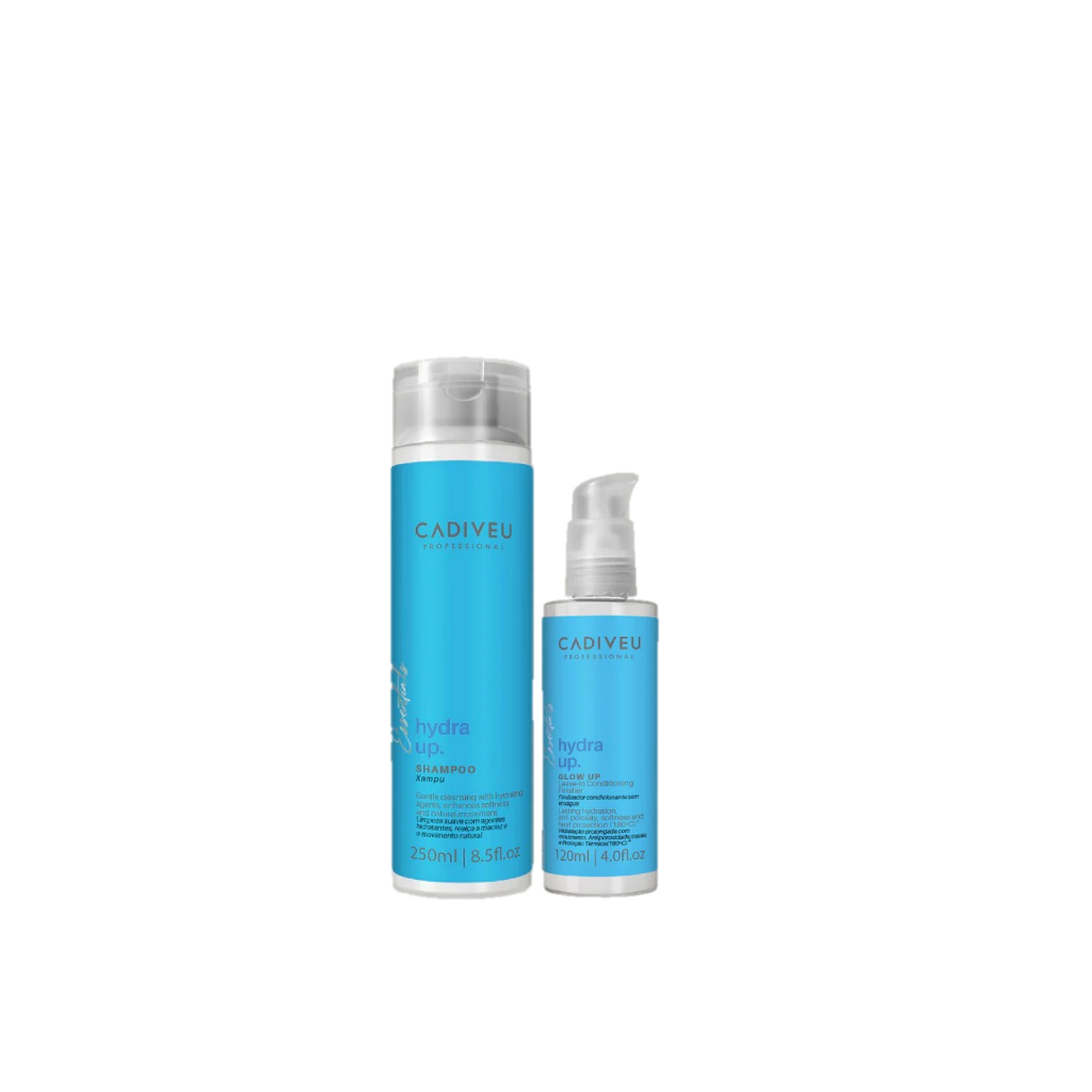 Cadiveu Kit Hydra Up Shampoo 250ml E Glow Up Leave-In 120ml — Cabelos
