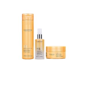 Cadiveu Kit Nutri Glow Shampoo 250ml Máscara 200ml e Óleo 60ml — Cabelos