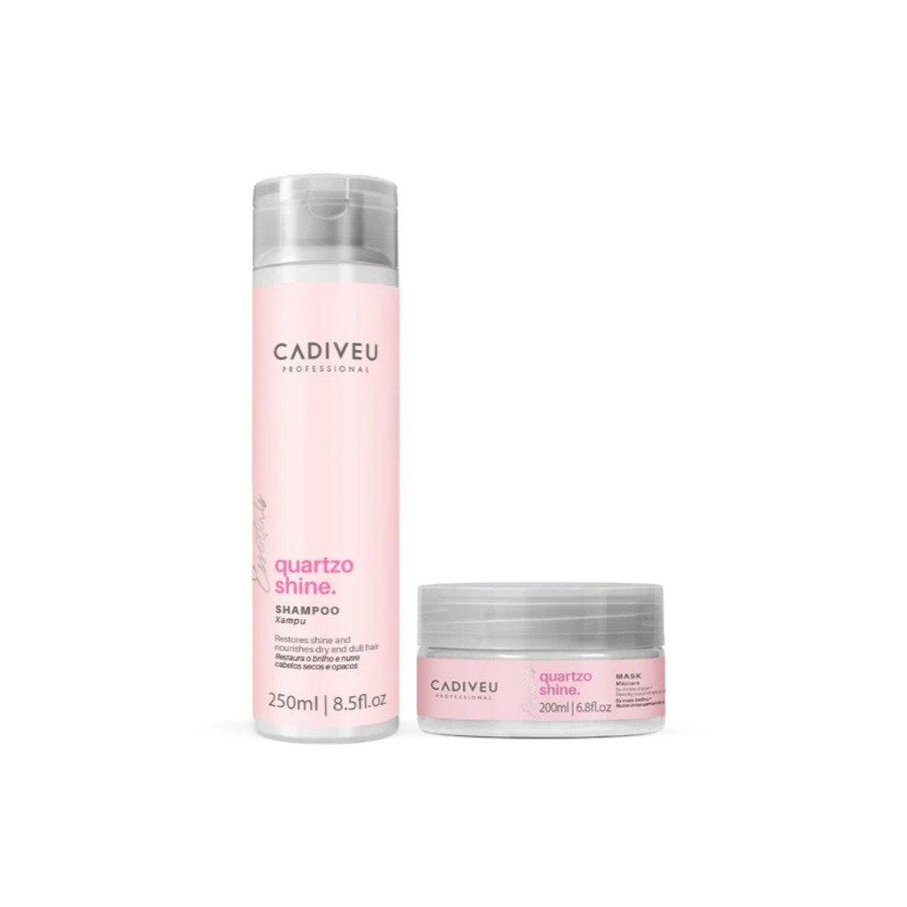 Cadiveu Kit Quartzo Shine Shampoo 250ml e Máscara 200ml — Cabelos