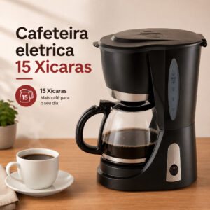 Cafeteira 15 Xícaras Cafeteira Preta Elétrica Agratto Cafeteira Jarro — Eletroportáteis