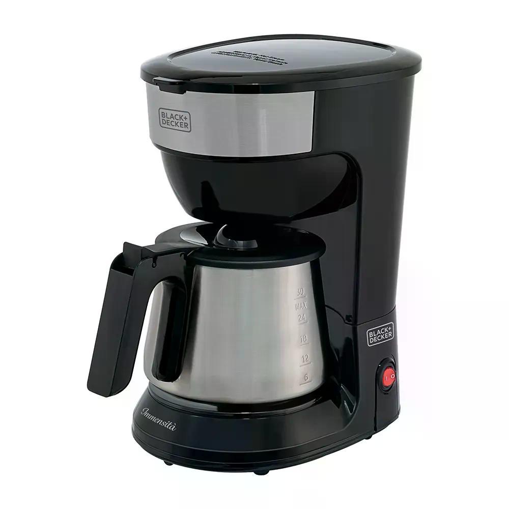 Cafeteira Black Decker, 38 Xícaras, Jarra De Inox 1,25l, 850w, Preta