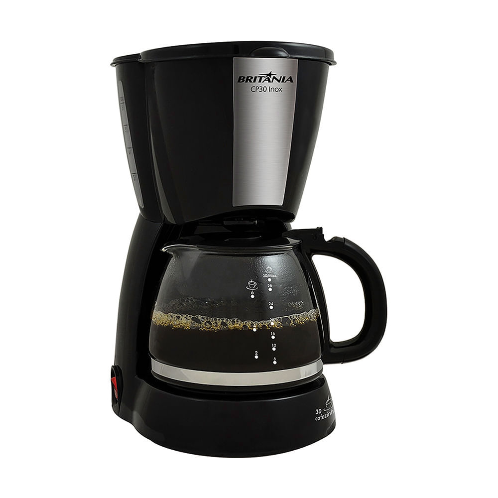 Cafeteira Britânia CP30 Inox Preta — Eletroportáteis