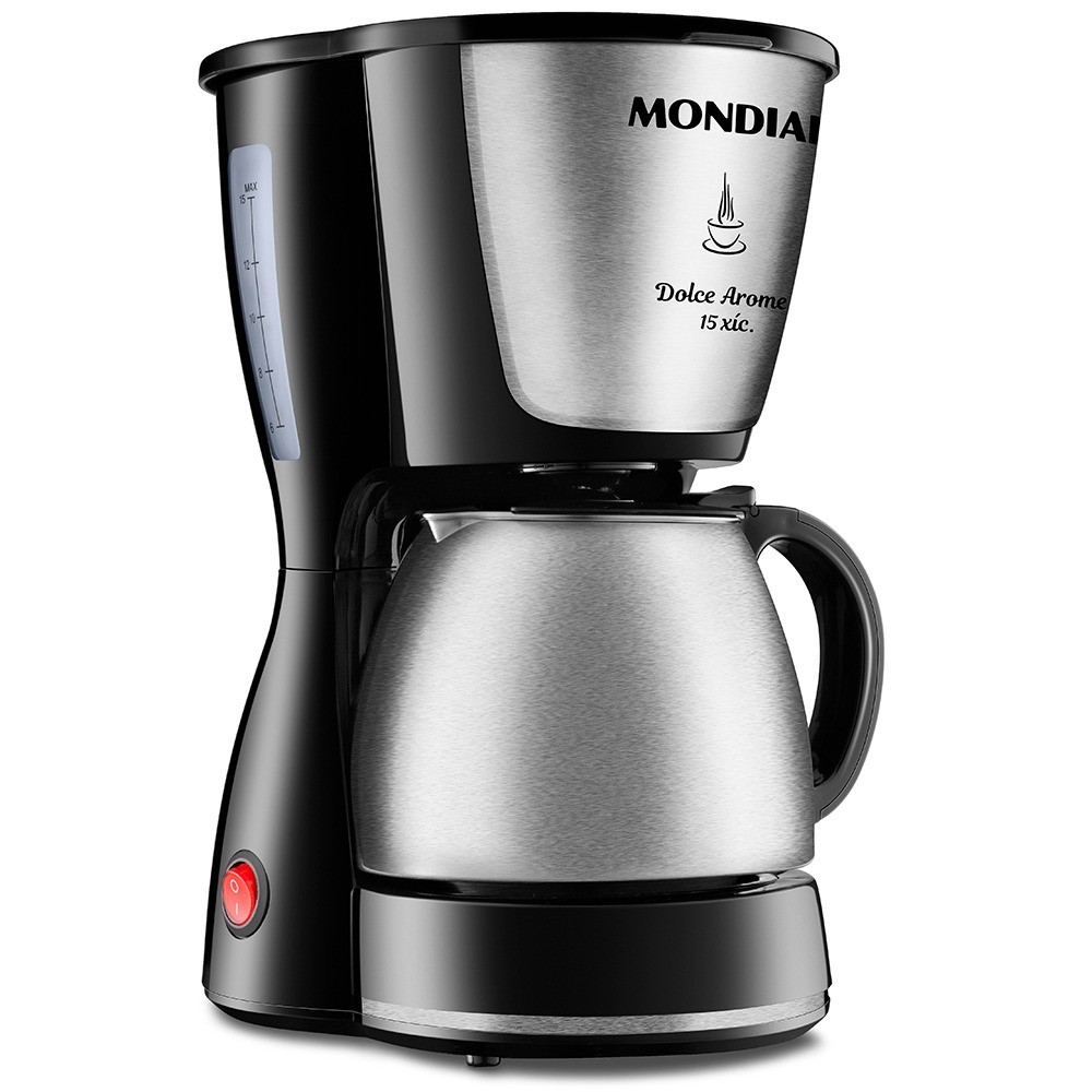 Cafeteira elétrica 550W jarra inox 15 xícaras Dolce Arome Mondial
