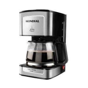 Cafeteira Elétrica Dolce Arome Mondial Inox Xícaras Preta 127V