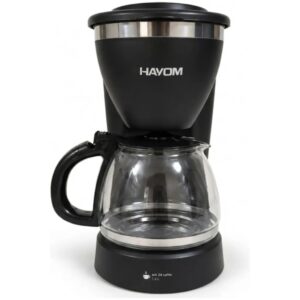Cafeteira Elétrica Hayom Família 1.2L Preta e Cromada 127V