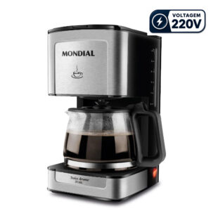 Cafeteira Elétrica Mondial Dolce Arome 220V Preto Inox