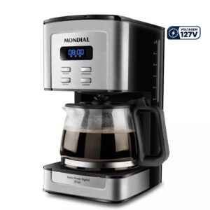 Cafeteira Elétrica Mondial Dolce Arome Digital 800W Preto Inox 127V — Eletroportáteis