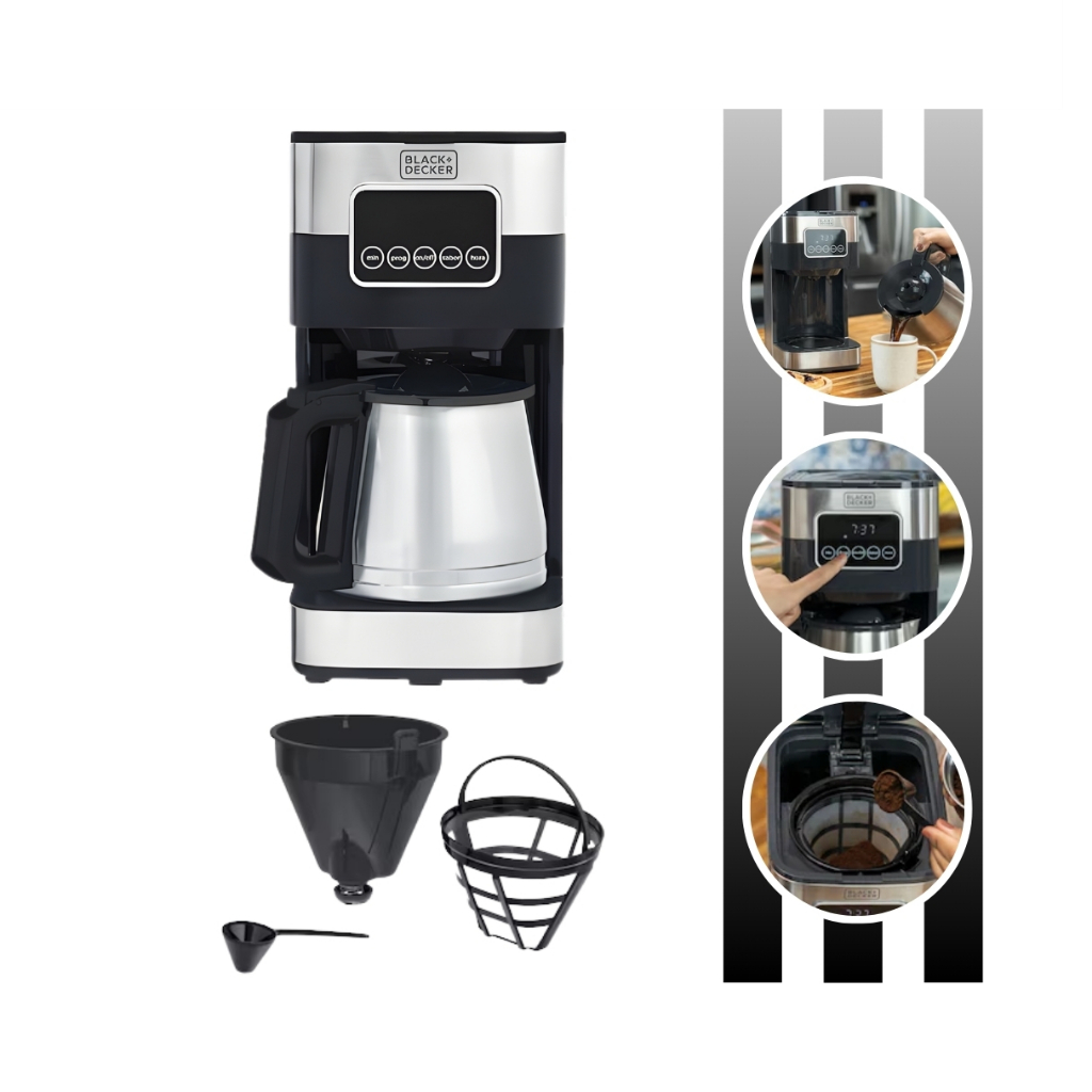 Cafeteira Elétrica Programável Inox Capacidade de 1,5L Modelo — Eletroportáteis