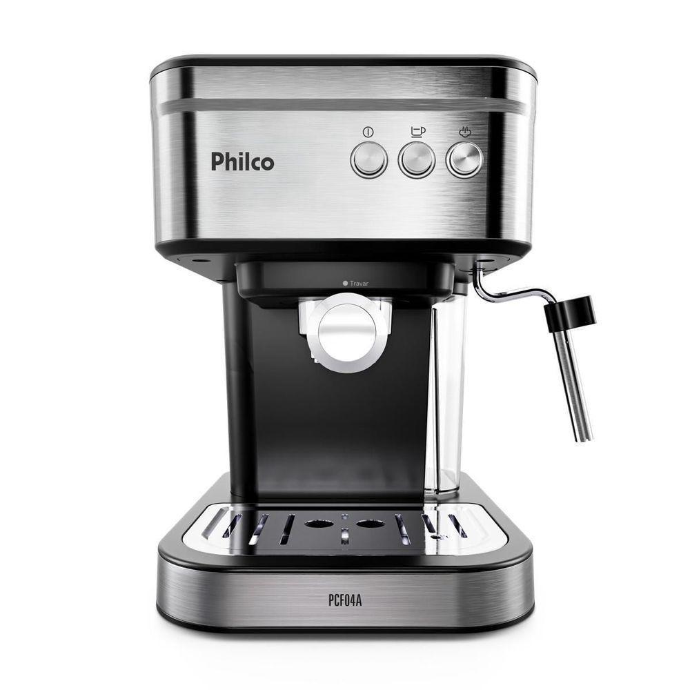 Cafeteira Expresso Philco PCF04A Aço Inox 20 Bar 950W Reservatório 1 — Eletroportáteis