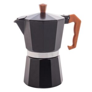 Cafeteira Italiana 300ml Alumínio Preta Fosca Wolff com Cabo Plástico