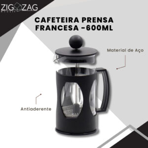 Cafeteira Prensa Francesa 600ml Suporta Altas e Baixas Temperaturas