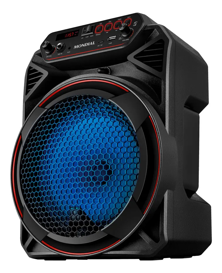 Caixa Amplificada Cm-150 Bivolt Preto Mondial — Áudio e Fones