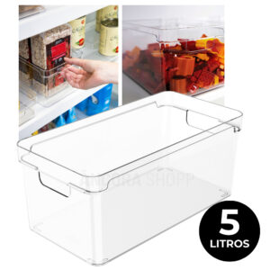 Caixa Cesto Organizador de Cozinha Armário Multiuso Ou Clear 30 x 15