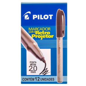 Caixa Com 12 Marcador Para Retroprojetor Pilot Ponta Média 2.0mm Preto — TV e Vídeo