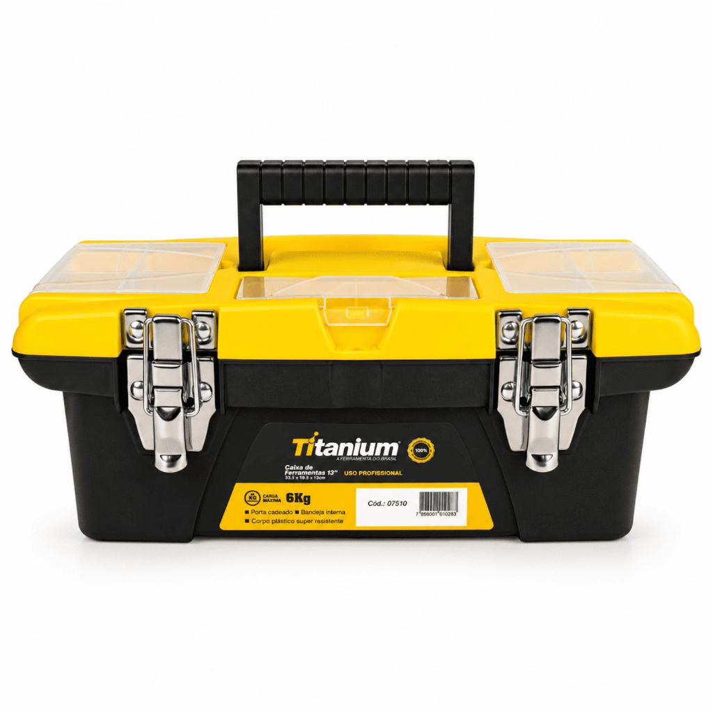 Caixa de Ferramentas Organizadora 13” Plástico ABS 6kg Titanium