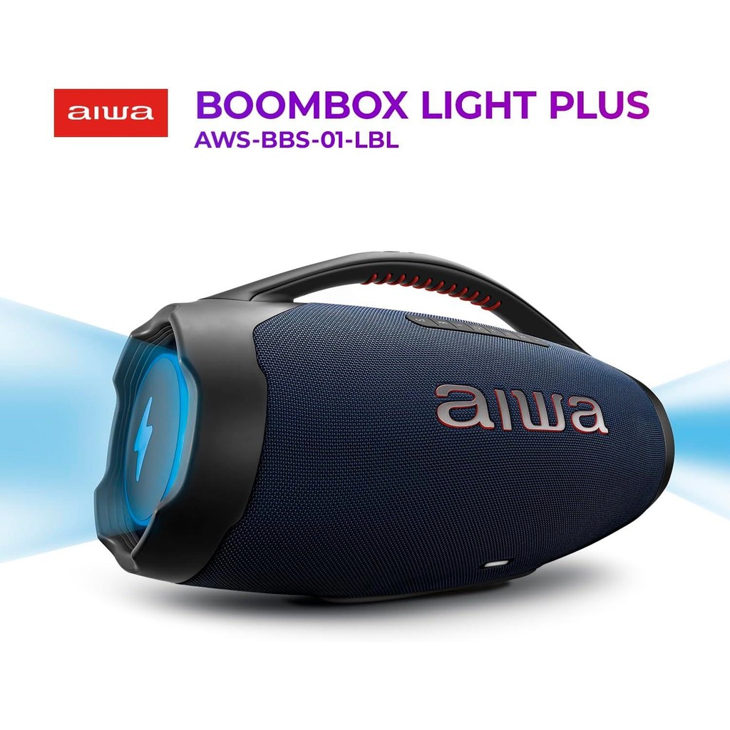 Caixa de Som Bluetooth Aiwa Boombox Plus AWS-BBS-01-LB, 200W