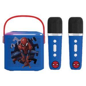 Caixa de Som Bluetooth Karaokê Infantil Homem-Aranha