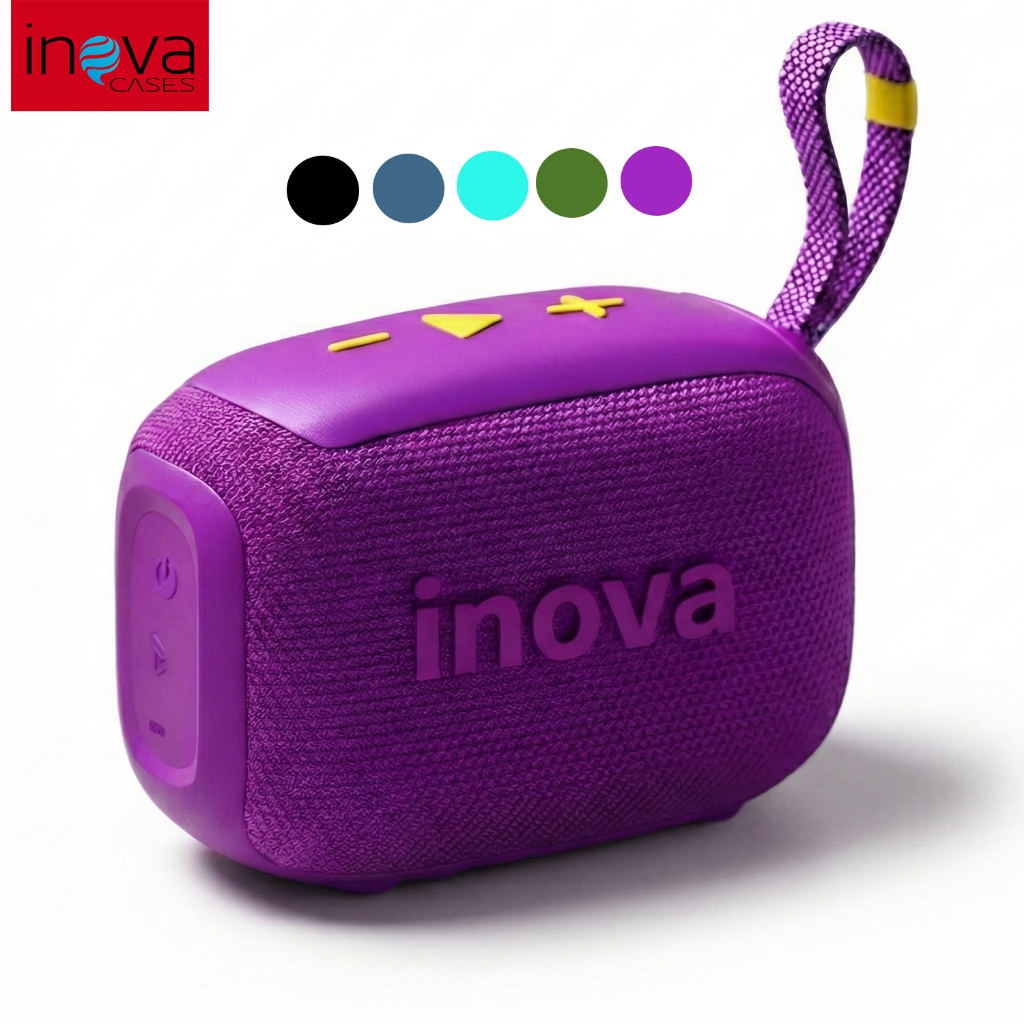 Caixa de som bluetooth portátil Inova 5 cores com Pen drive USB Rádio