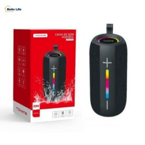 Caixa de Som Bluetooth Portátil Sem Fio 20W LED Potente Bateria