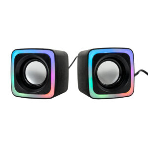 Caixa de Som com Iluminação RGB 6W Rms Entrada Auxiliar para PC e