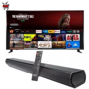 Caixa De Som Soundbar Knup 60W Rms Com Controle Entrada Óptica