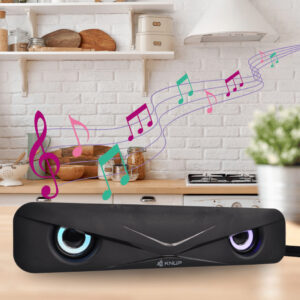 Caixa de Som Soundbar Knup Gamer LED USB P2 6W para PC Notebook TV