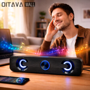 Caixa De Som Soundbar Subwoofer Speaker Bass Led Aux P2 Usb Home