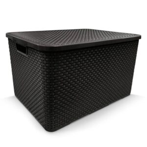 Caixa organizadora com tampa 15 litros Rattan Arqplast