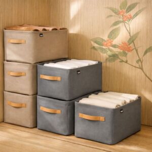 Caixa Organizadora Dobrável de Guarda-Roupa em Tnt 42 x 28 x 25 cm