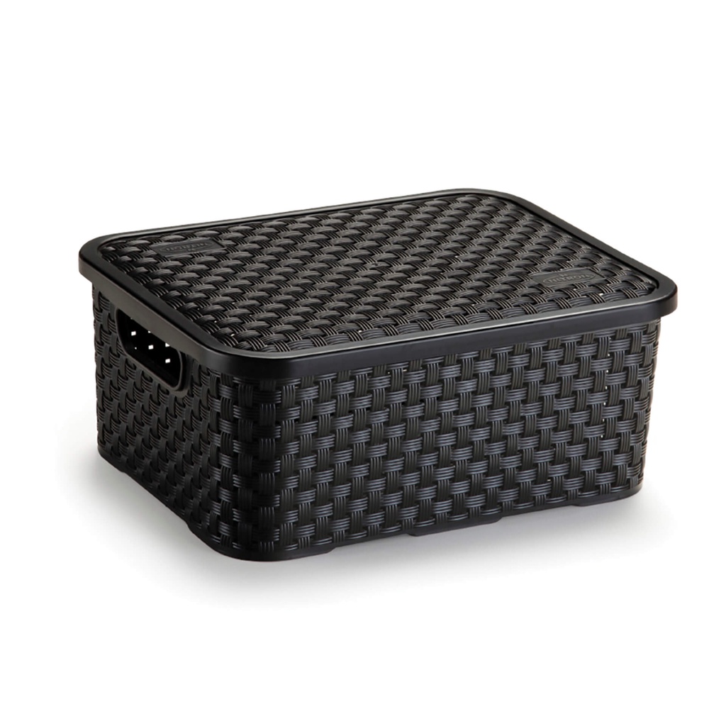 Caixa Organizadora Eco Rattan com Tampa 4L Organização Decorativa