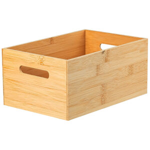 Caixa Organizadora Keep 11L Bambu Natural Alças Estrutura Modular