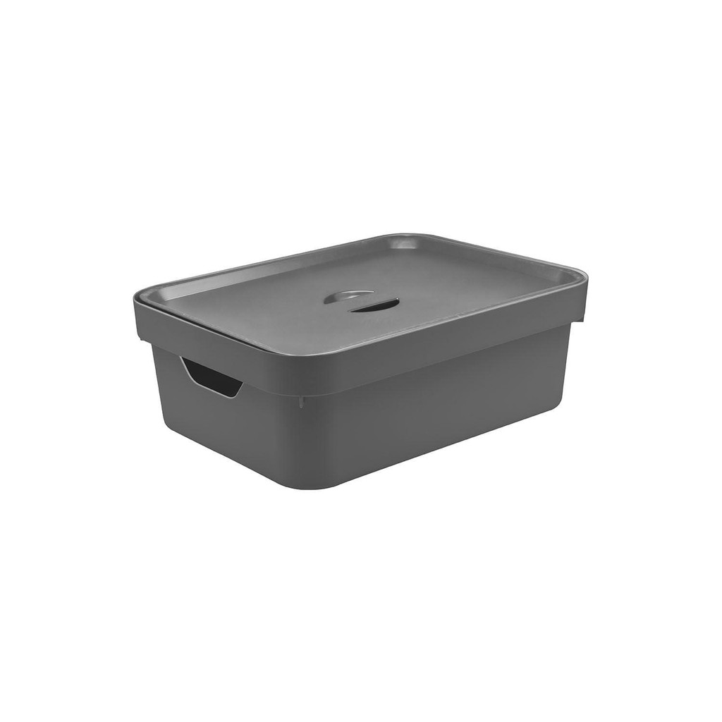 Caixa organizadora Ou 10,5 L com tampa Linha Cube — Organização