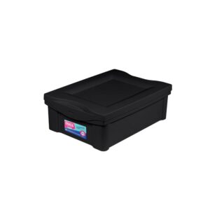 Caixa Organizadora Plástica Preta 13,5L Radical Color Ordene