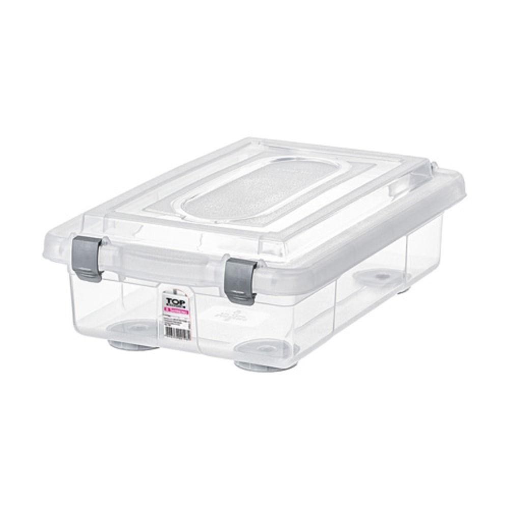 Caixa Organizadora Plástica Transparente 2,3L Top Stock Sanremo — Organização